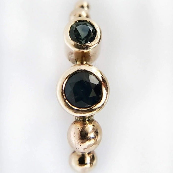 14k Gold Ring with Madagascan Sapphires - Arcana Silver