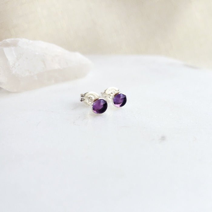 Amethyst Studs - Arcana Silver