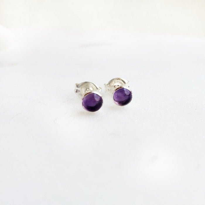 Amethyst Studs - Arcana Silver