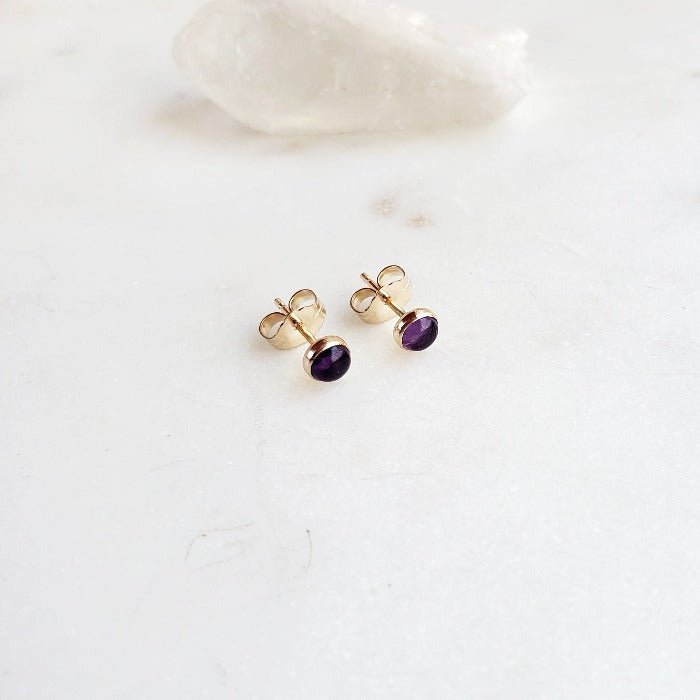 Amethyst Studs - Arcana Silver