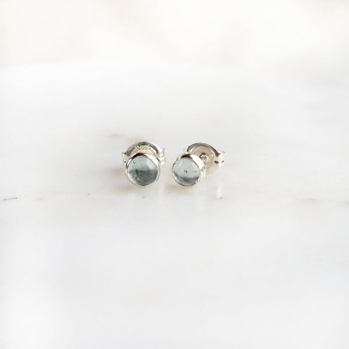 Aquamarine Studs - Arcana Silver