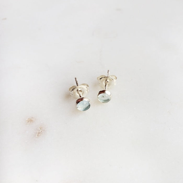 Aquamarine Studs - Arcana Silver