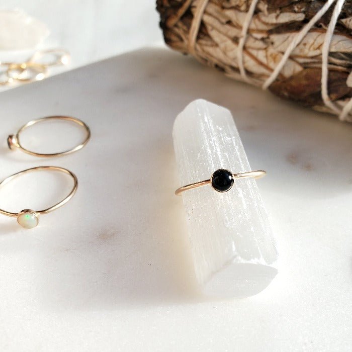 Black Onyx Ring - Arcana Silver