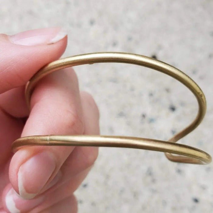 Brass Double Cuff - Arcana Silver