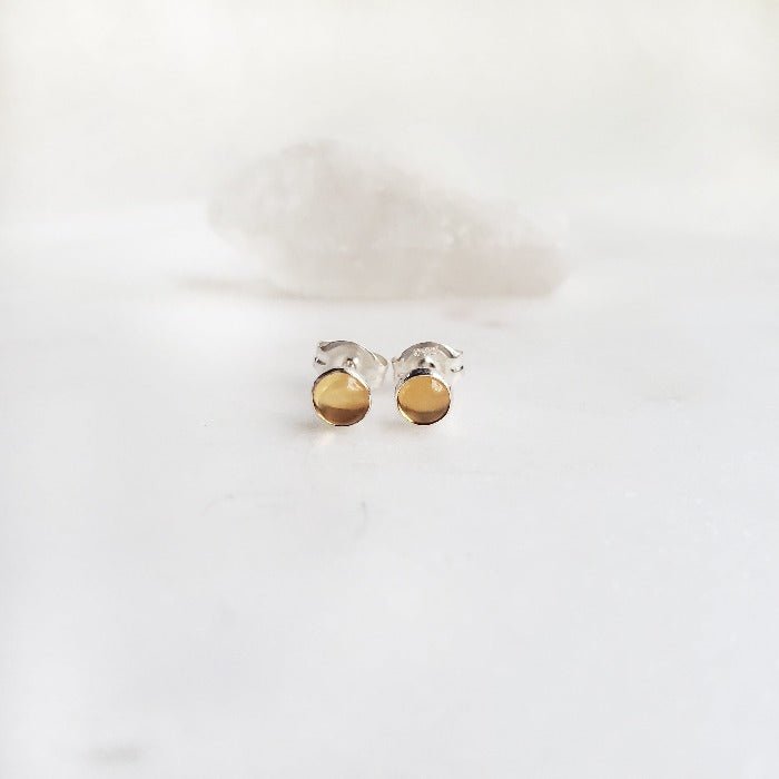 Citrine Studs - Arcana Silver