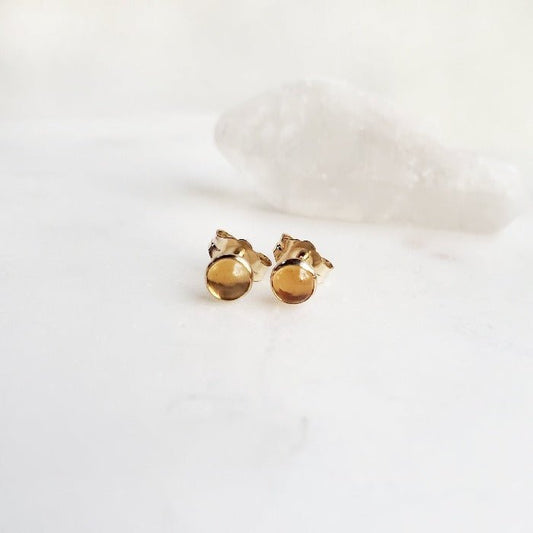 Citrine Studs - Arcana Silver