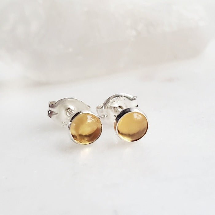 Citrine Studs - Arcana Silver