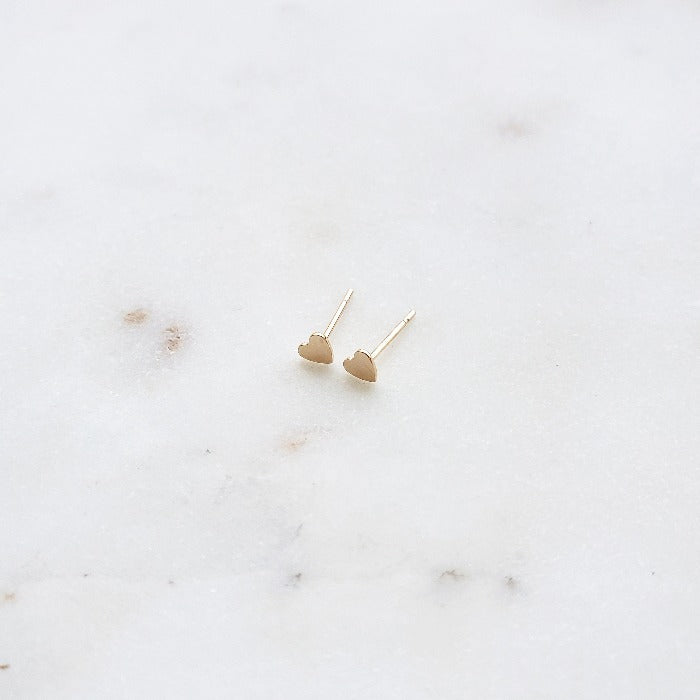 Heart Studs - Arcana Silver