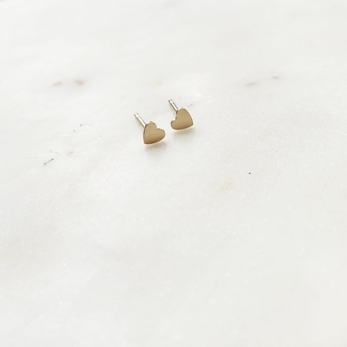 Heart Studs - Arcana Silver