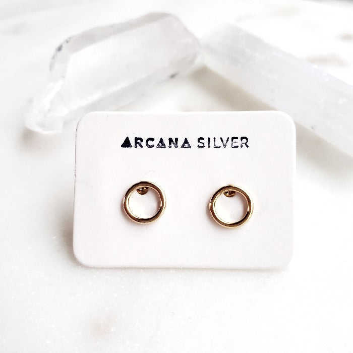 Open Circle Studs - Arcana Silver