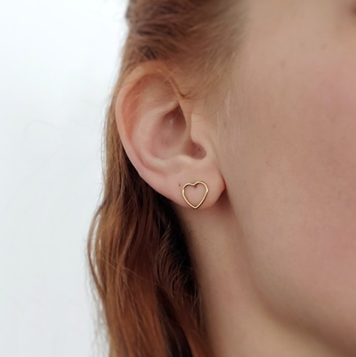 Open Heart Studs - Arcana Silver
