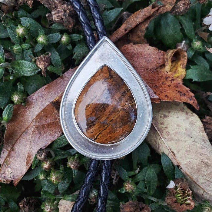 Petrified Wood Bolo Tie - Arcana Silver
