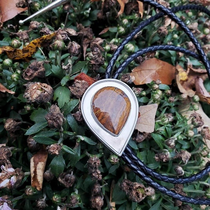 Petrified Wood Bolo Tie - Arcana Silver