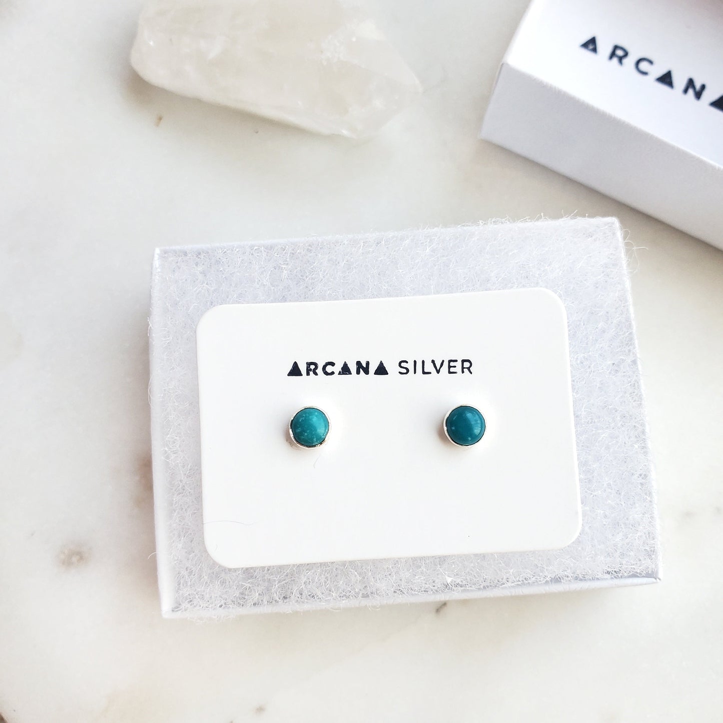 Turquoise Studs - Arcana Silver