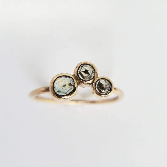 14k Gold Ring with Nigerian Sapphires - Arcana Silver