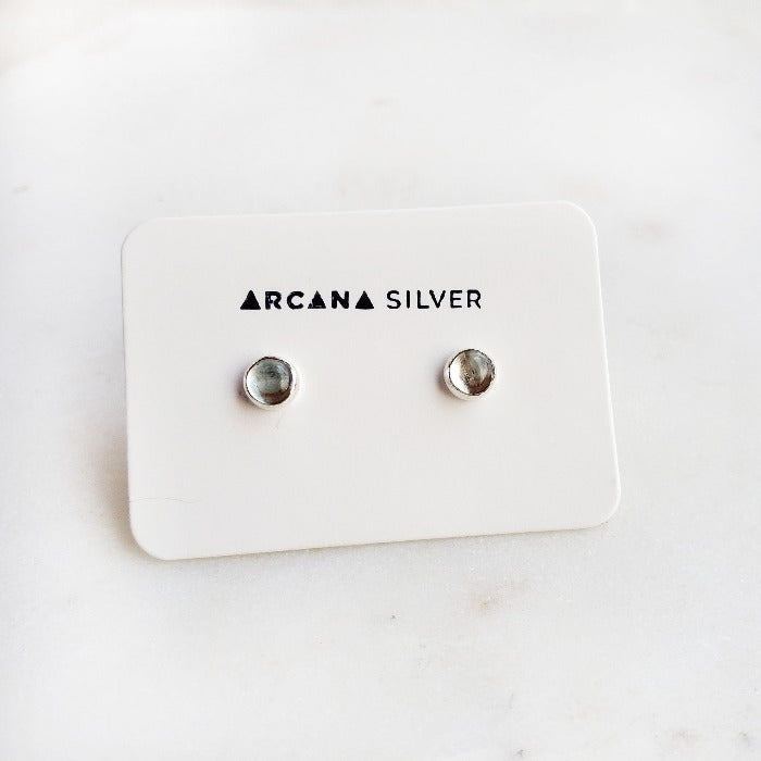 Aquamarine Studs - Arcana Silver