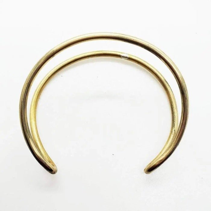 Brass Double Cuff - Arcana Silver