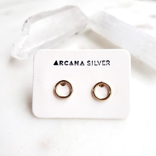 Open Circle Studs - Arcana Silver