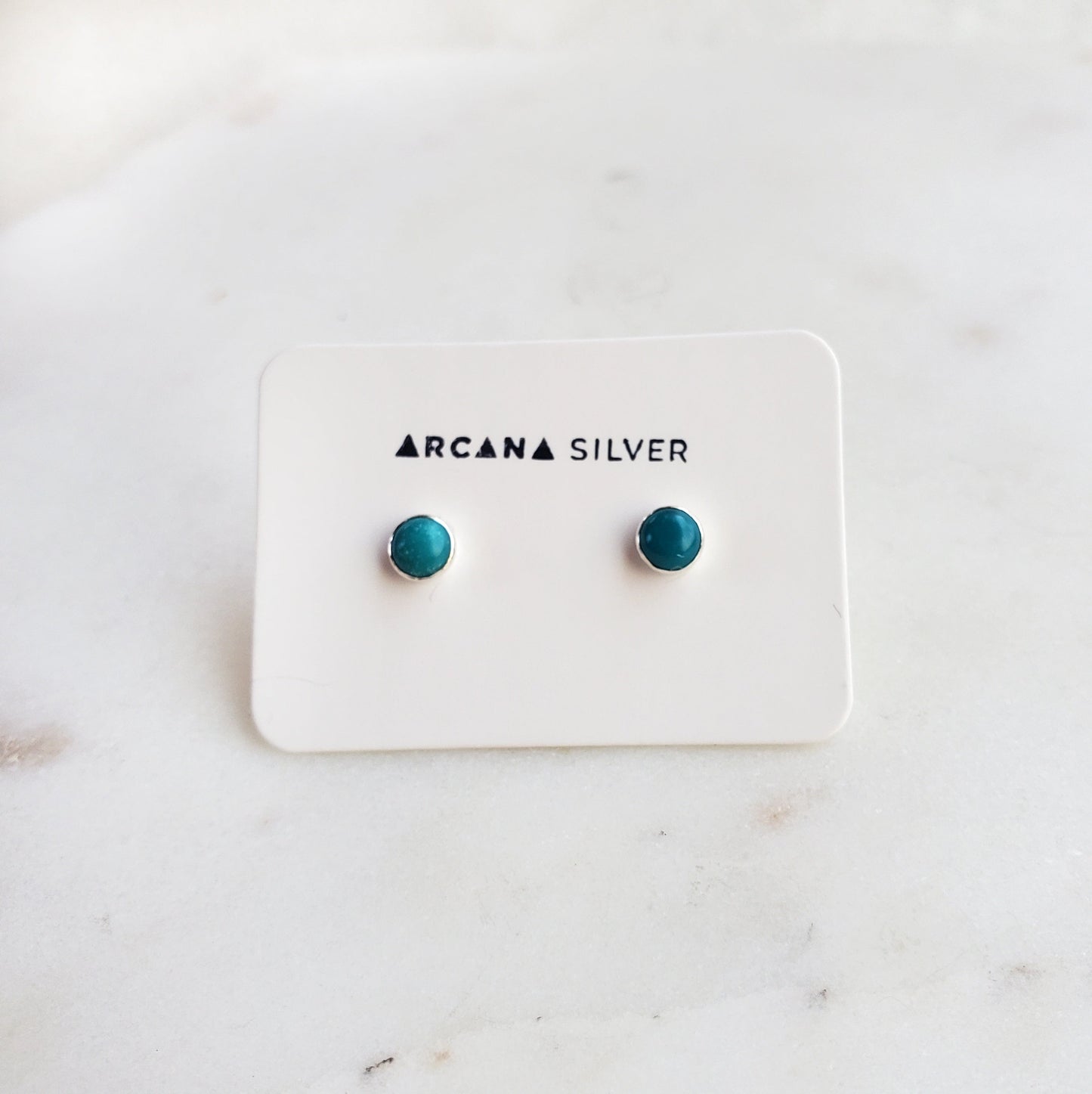 Turquoise Studs - Arcana Silver